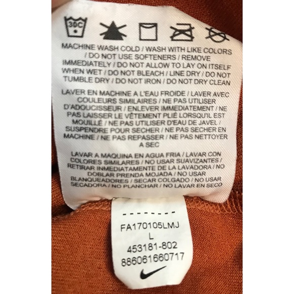 NIKE LARGE MENS DRYFIT BROWN TSHIRT - Picture 5 of 5